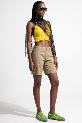 Crop-top Crochet Jaune